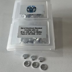 Set of Aluminium standard crucible with lid 40 µL with pin 100pack 2 1
